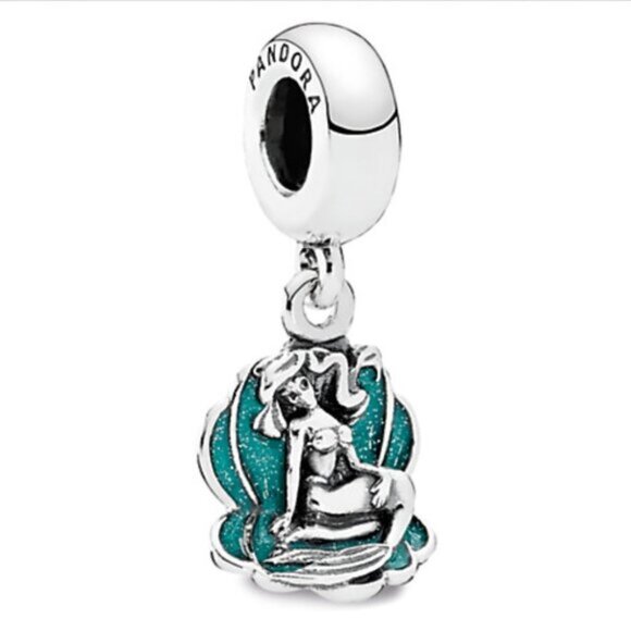 Pandora Disney Ariel and Sea Shell Dangle Charm - Picture 1 of 5